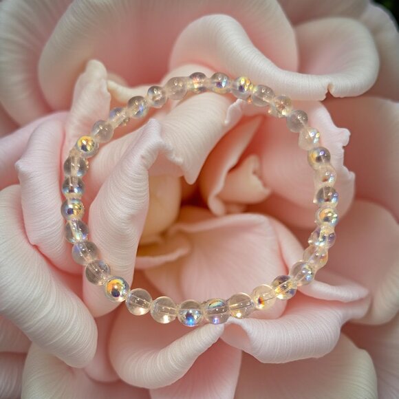 Set of 2 Genuine Swarovski Crystal Bracelets~ One round ab one bi cone and round - Picture 2 of 6